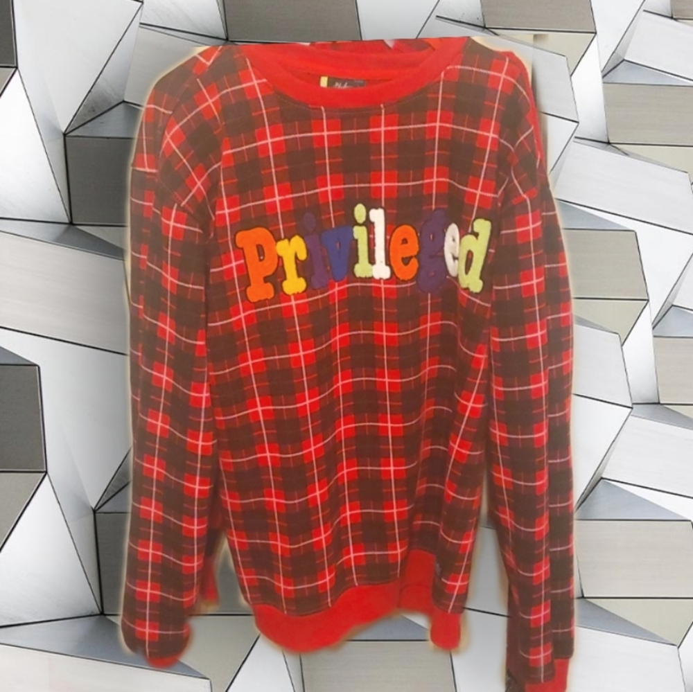 🎈Red plaid 2x sweatshirt